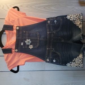 Little girls short/coveralls